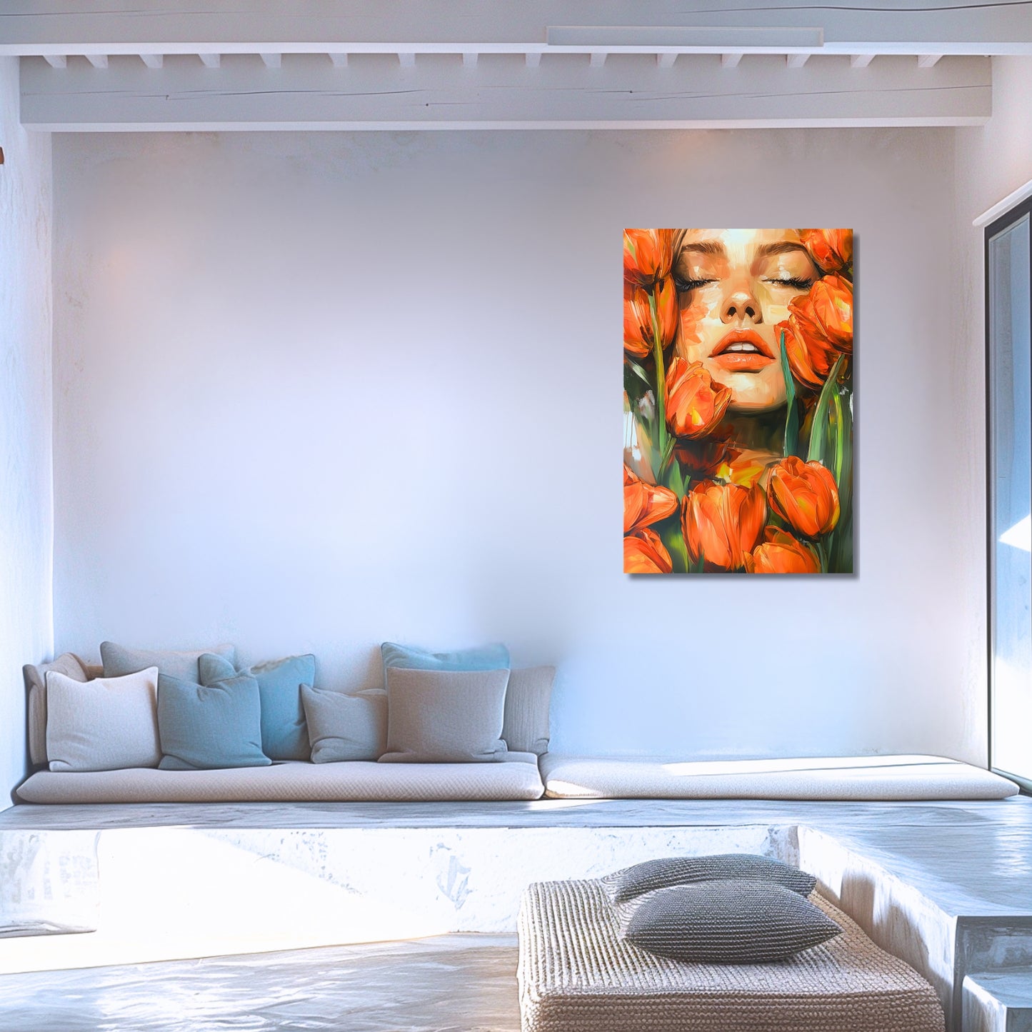 Tulip Face Modern Art Surrender - Dutch Art Icons by Wilma Mesman