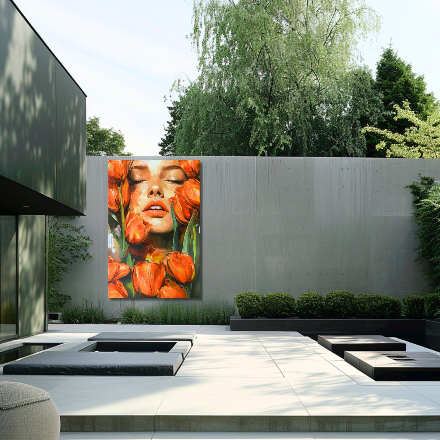 Tulip Face Modern Art Surrender - Dutch Art Icons by Wilma Mesman