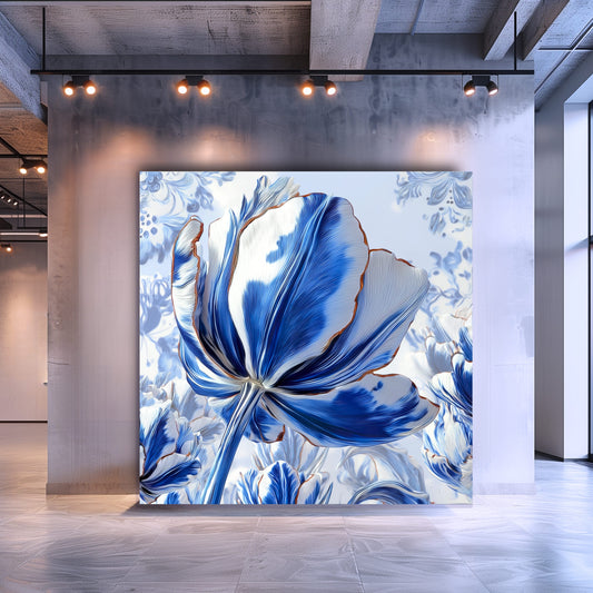 Delft Blue Tulip Iconic Dutch - Dutch Art Icons by Wilma Mesman