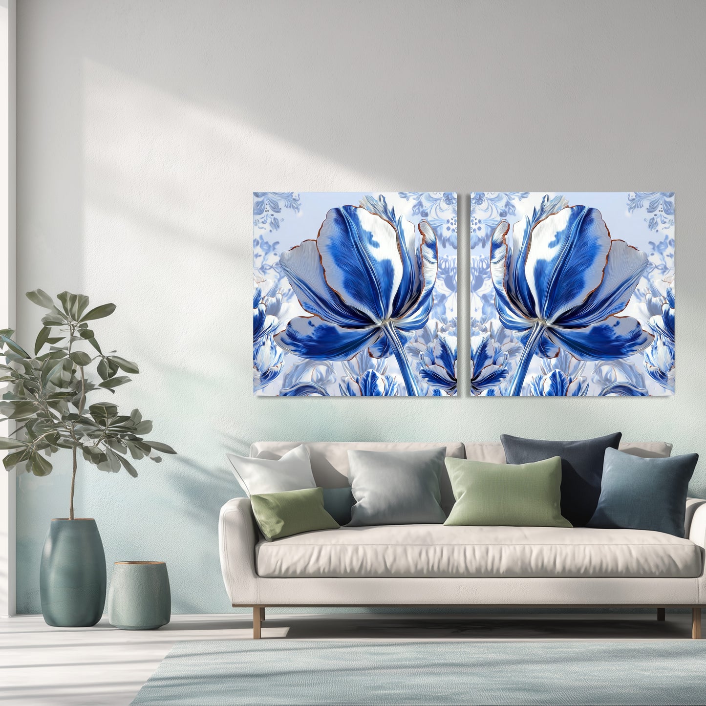 Delft Blue Tulip Iconic Dutch - Dutch Art Icons by Wilma Mesman