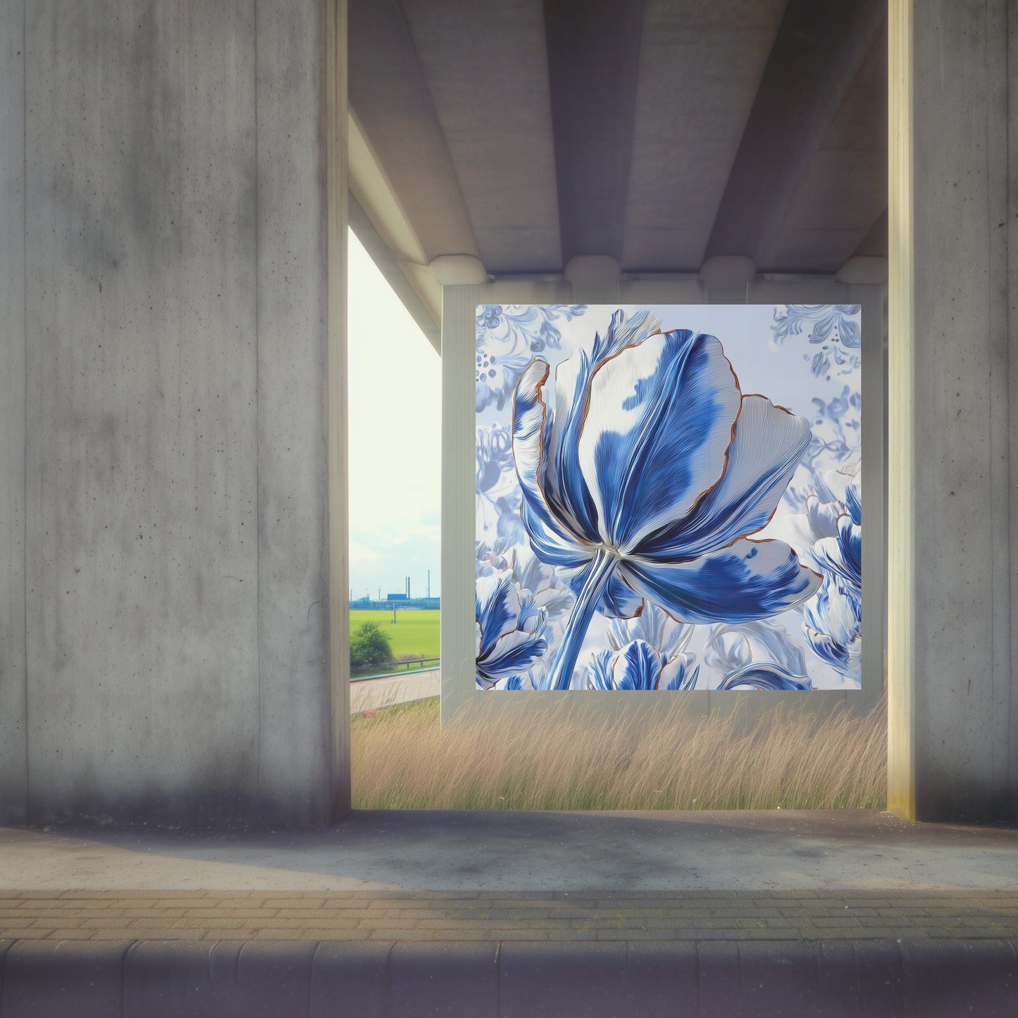 Delft Blue Tulip Iconic Dutch - Dutch Art Icons by Wilma Mesman