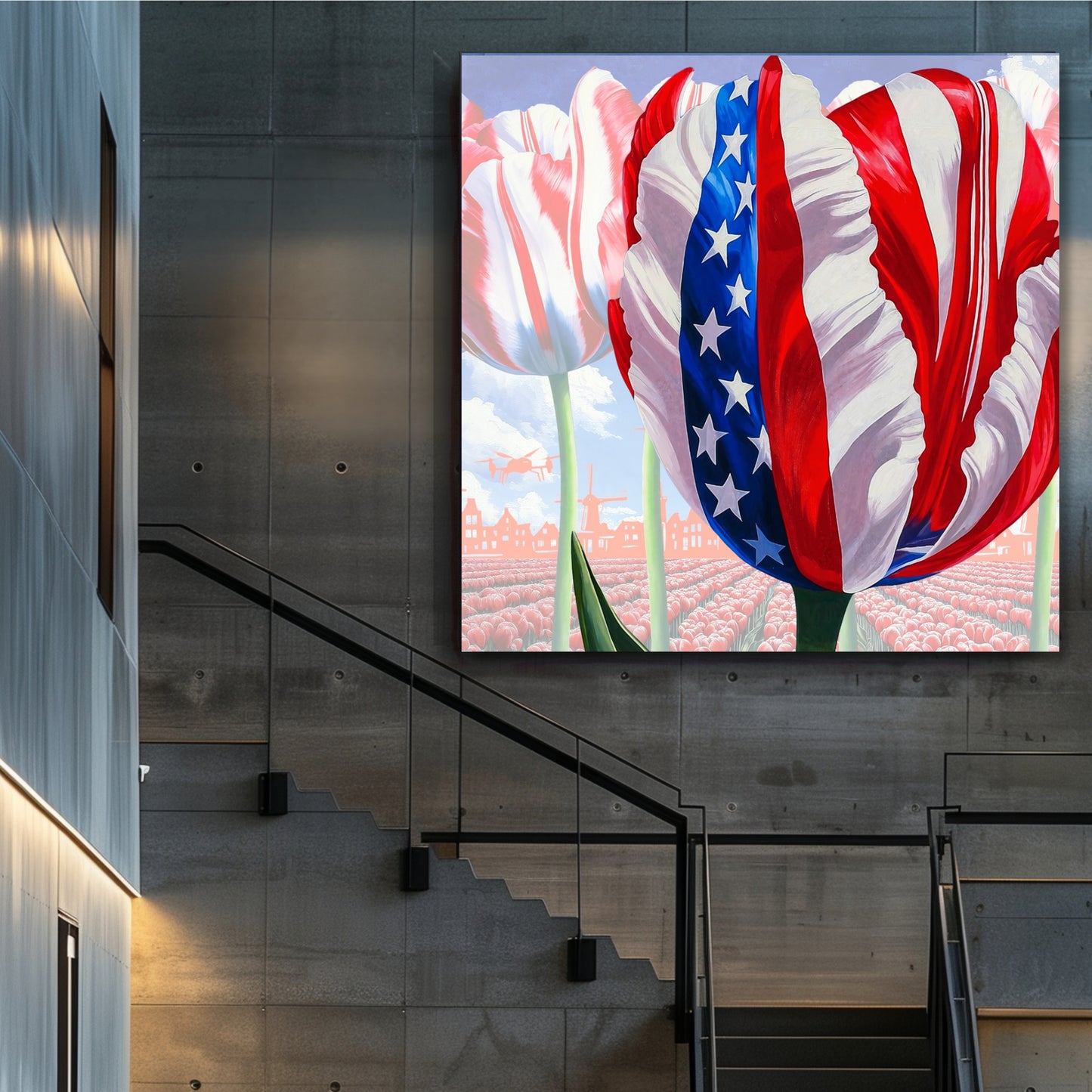 USA Tulip Presidential Occasion - Dutch Art Icons by Wilma Mesman
