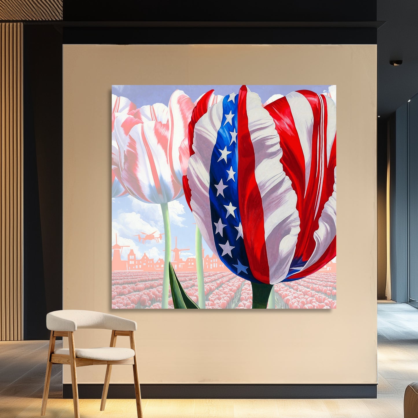 USA Tulip Presidential Occasion - Dutch Art Icons by Wilma Mesman