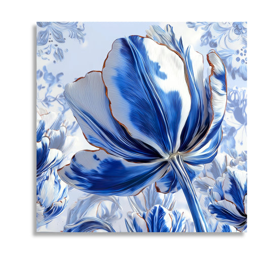 Delft Blue Tulip Iconic Dutch - Dutch Art Icons by Wilma Mesman