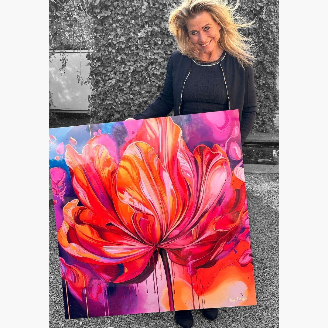 FLOWERS LIMITED EDITION - 2024 Tulip Cherish Power 100x100cm