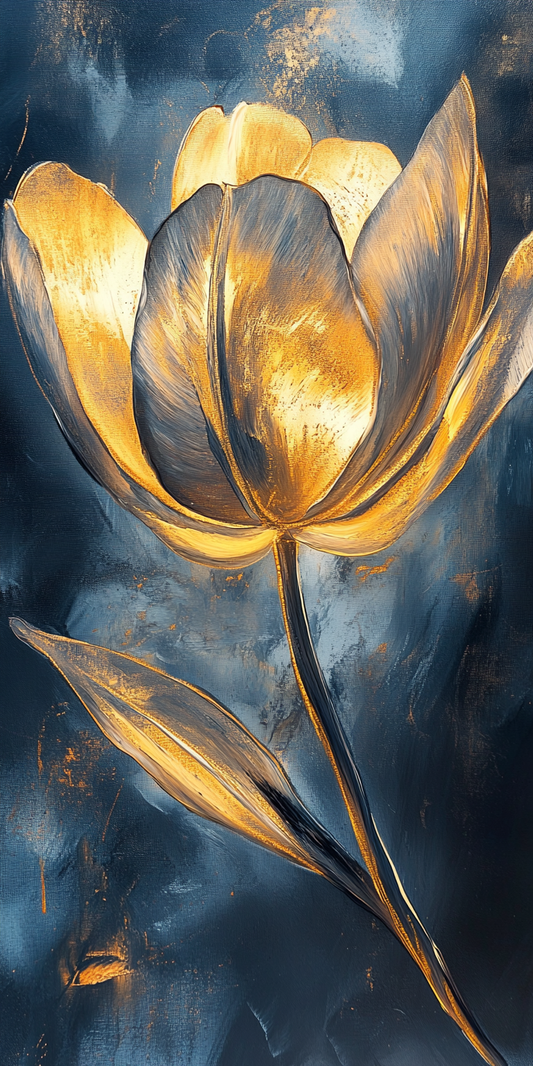 Wilma Mesman Dubai collectie high end artworks digital art golden flower