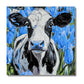Dutch Cow in Blue Tulip Field
