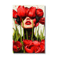 Red Tulips Hiding Face - Unseen