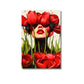Red Tulips Hiding Face Unseen - Dutch Art Icons by Wilma Mesman