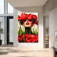 Red Tulips Hiding Face Unseen - Dutch Art Icons by Wilma Mesman