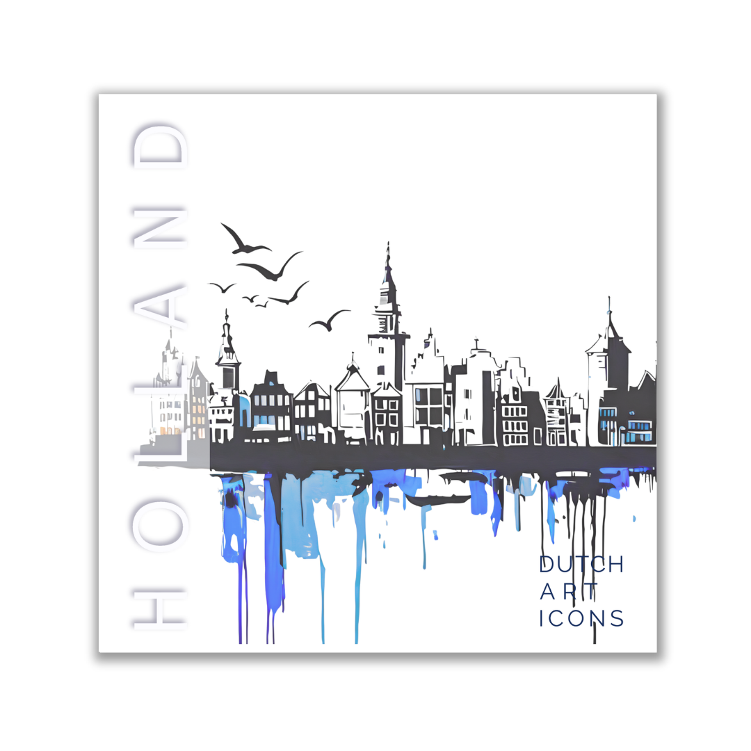 Tile Project - Tegel Grachtenpand Zwart Wit