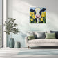 Cow and Yellow Tulips Dutch Art Icons by Wilma Mesman