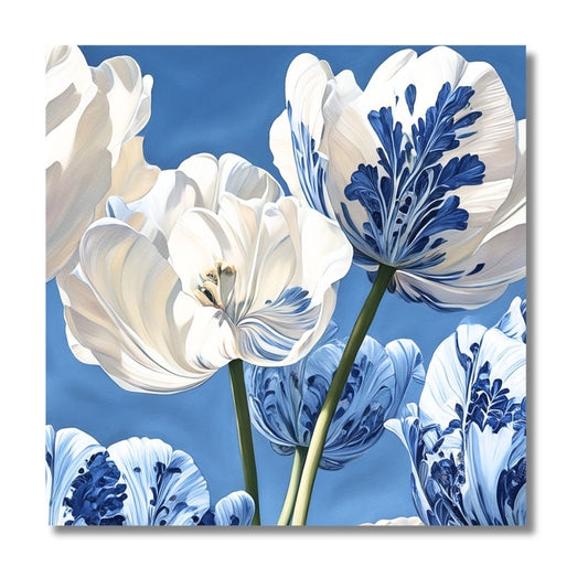 Delft Blue Botanic Tulips