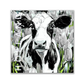 Tile Project - Tile Cow in Tulip Field Black and White
