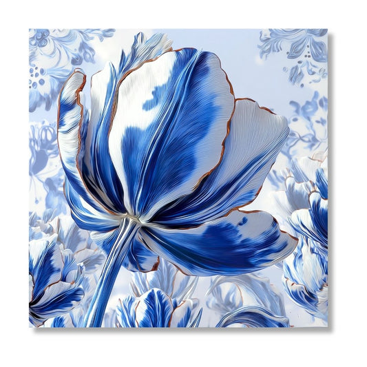 Delft Blue Tulip Iconic Dutch (undulating right)