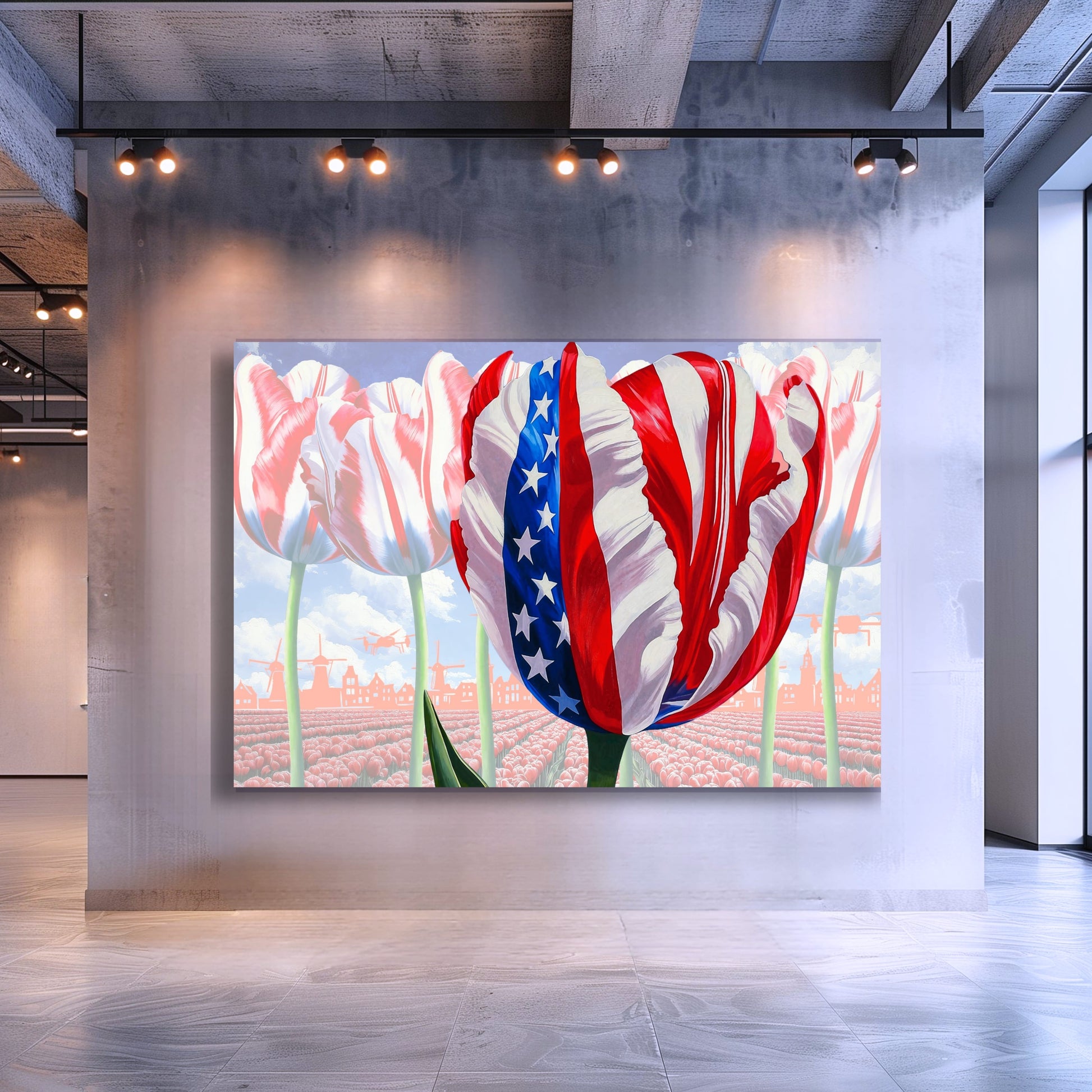 USA Tulip Presidential Occasion - Dutch Art Icons by Wilma Mesman