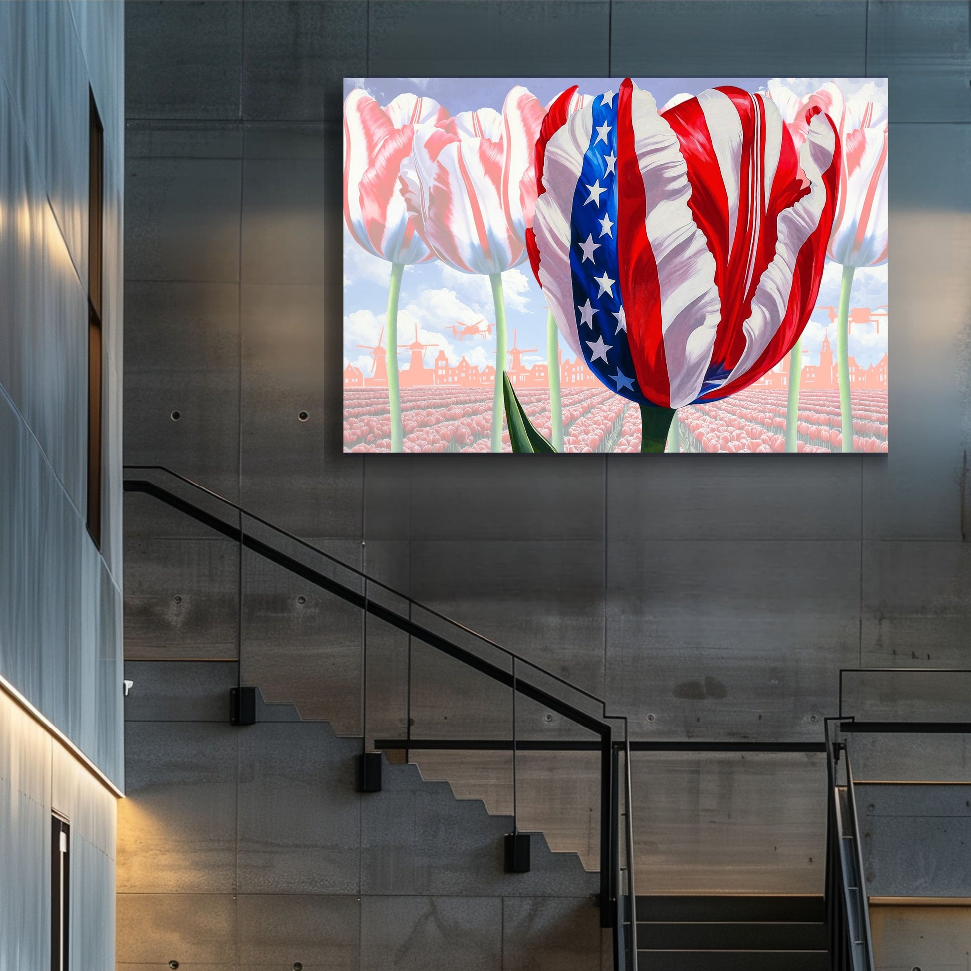 USA Tulip Presidential Occasion - Dutch Art Icons by Wilma Mesman