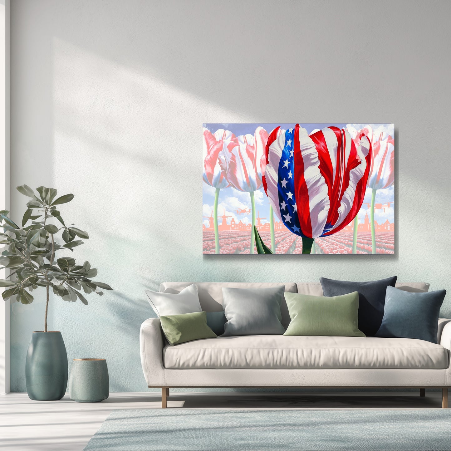 USA Tulip Presidential Occasion - Dutch Art Icons by Wilma Mesman