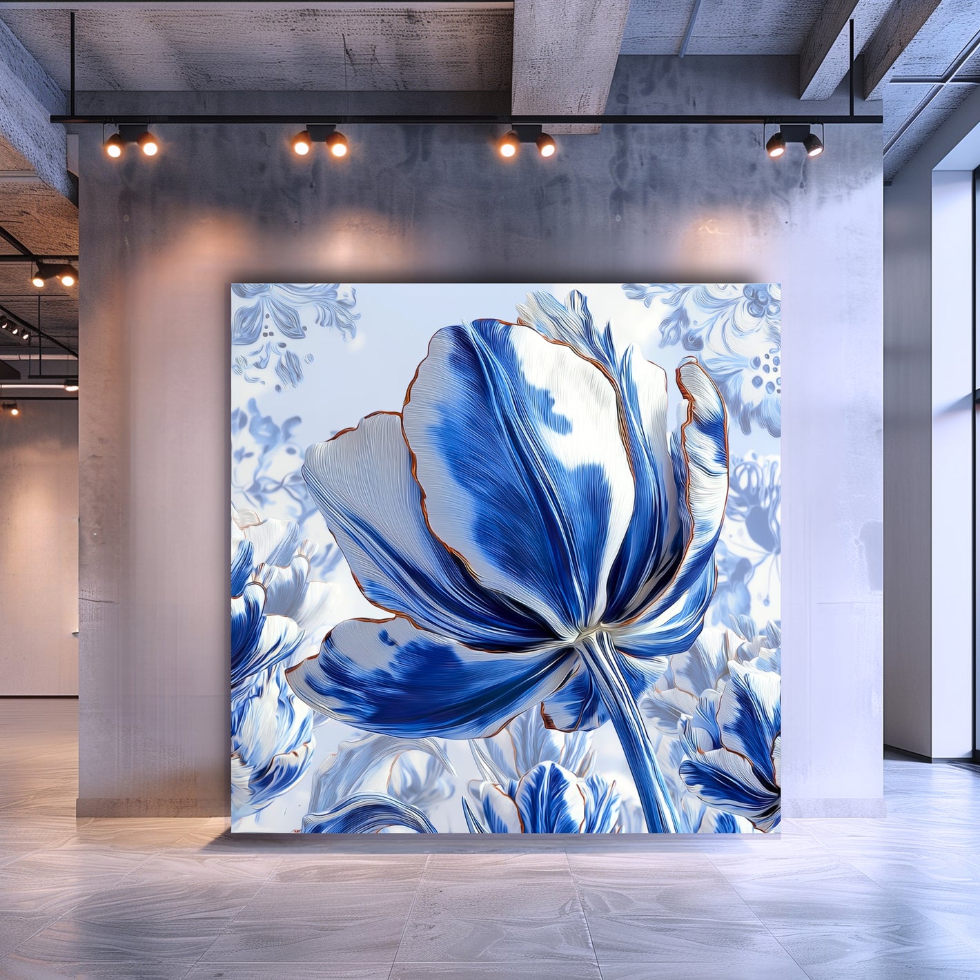 Delft Blue Tulip Iconic Dutch - Dutch Art Icons by Wilma Mesman