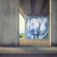 Tulip Geometric Blue Modern Art - Dutch Art Icons by Wilma Mesman