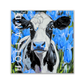 Tile Project - Tile Cow in Tulip Field Blue