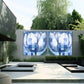 Tulip Geometric Blue Modern Art - Dutch Art Icons by Wilma Mesman