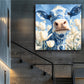 Delft Blue Cow Dutch Art Icons by Wilma Mesman