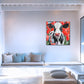 Dutch Cow in Red Tulip Field - Dutch Art Icons by Wilma Mesman