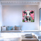 Dutch Cow in Pink Tulip Field - Dutch Art Icons by Wilma Mesman