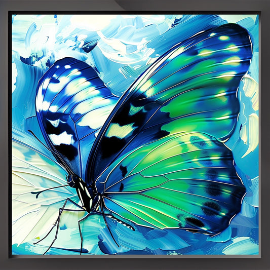 Vlinder kunst blauwe vlinder wilma mesman