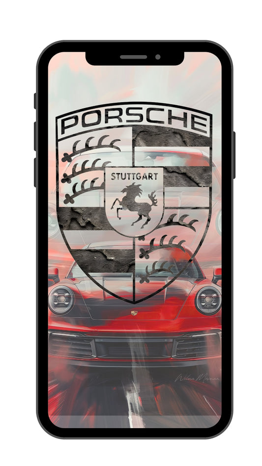 Screensaver Porsche Logo Car Red